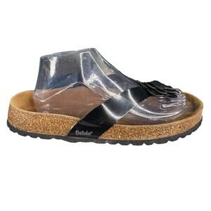 Betula X Birkenstock Unisex  Tofino Black Patent Leather Sandal Size M 7 W 9